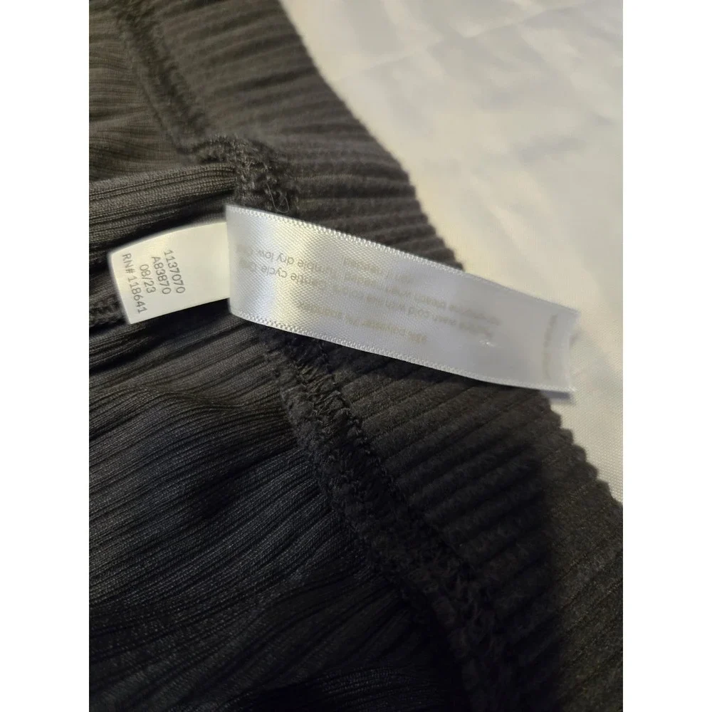 Cacique Wide Leg Sleep Pajama Pants Gray Ribbed Pockets 22/24 Lane Bryant Lounge